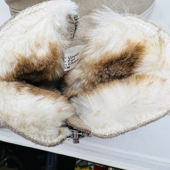 J/Slides Suede Leather Ankle Boots Boot Shoe Casual Side Zip Tan Olive - 7.5 - Picture 8 of 10